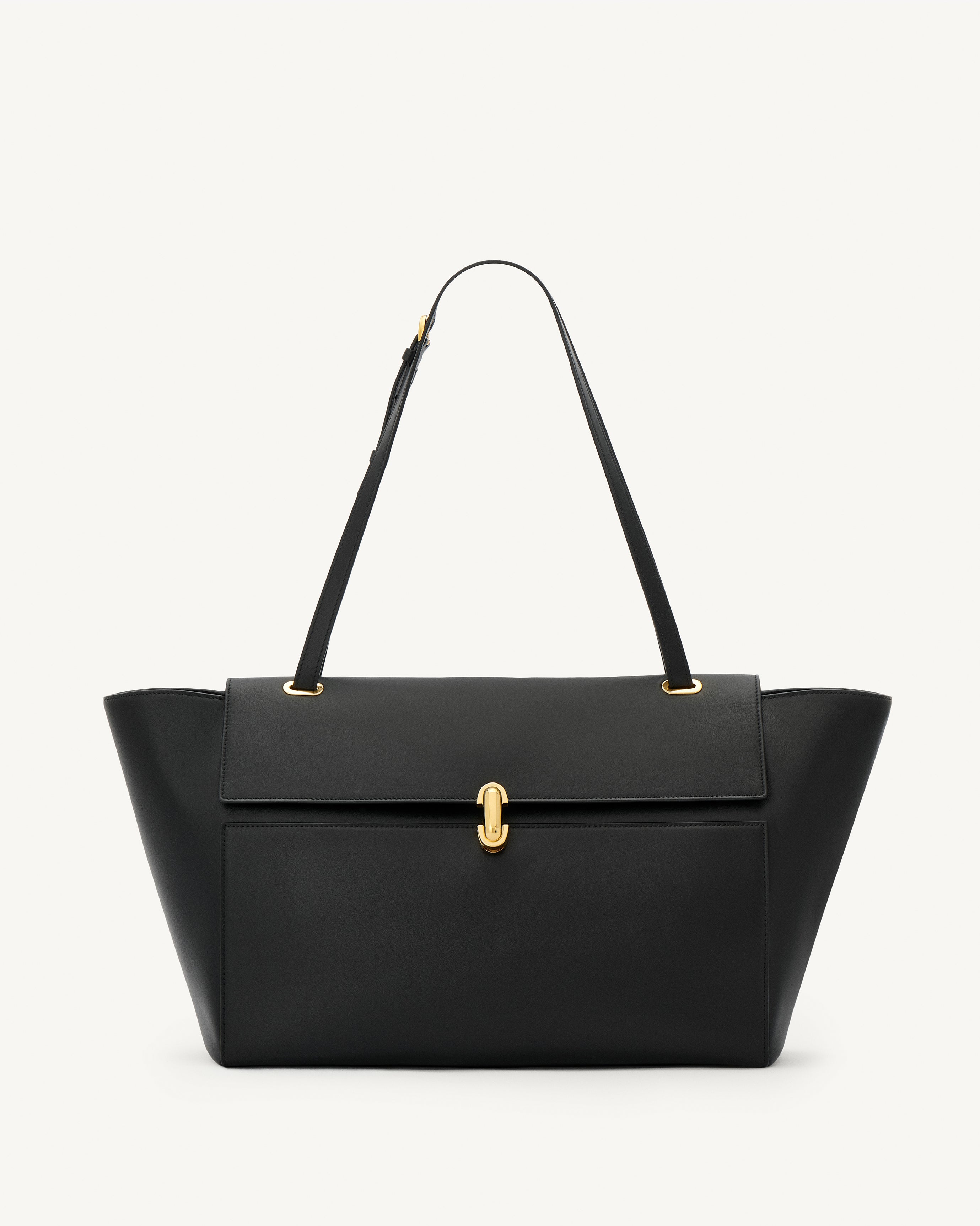 Large Symmetry Trapeze Shoulder Bag in Black | Savette
