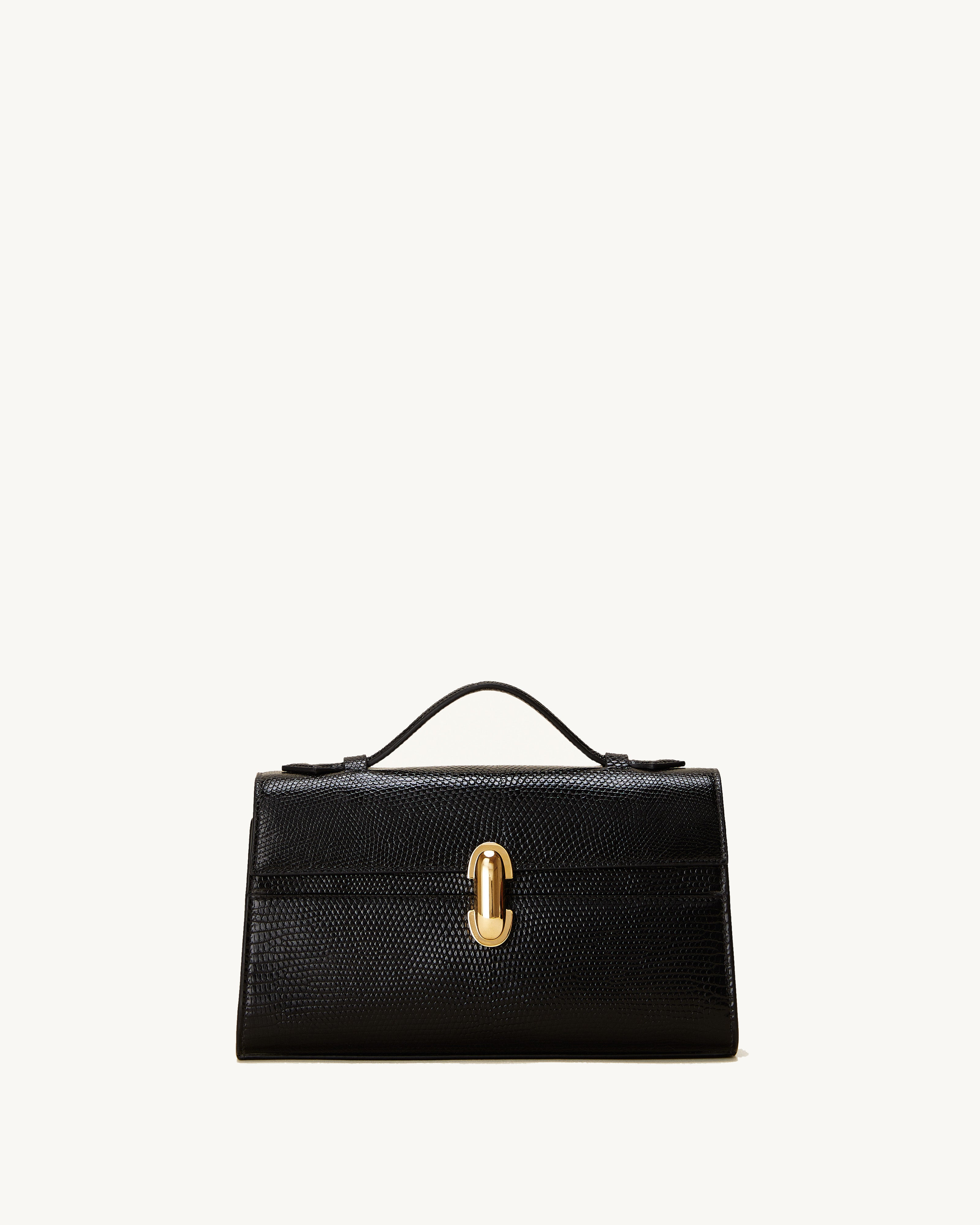Symmetry Pochette in Black Lizard | Savette