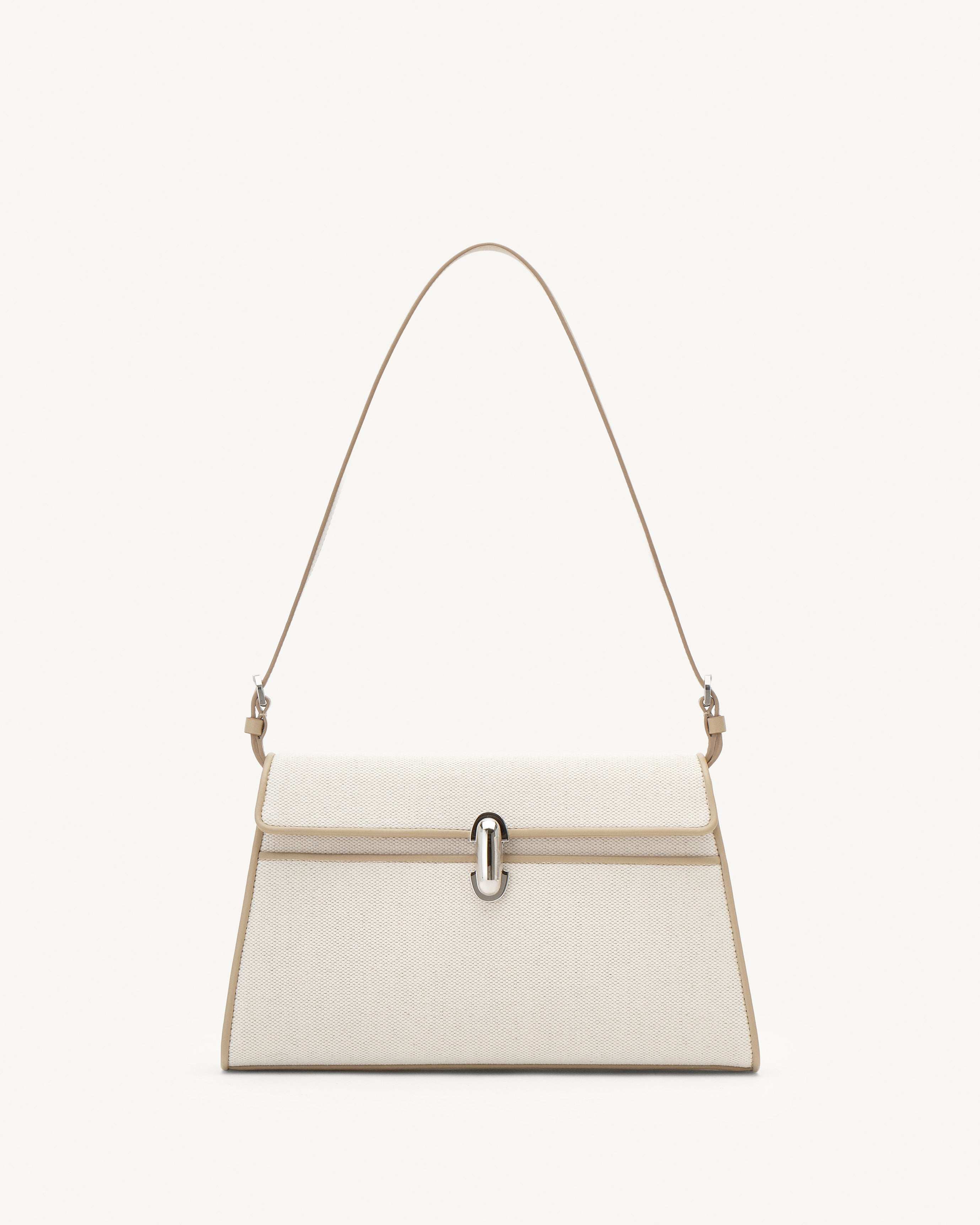 Symmetry Shoulder Bag in Saddle Canvas | Savette