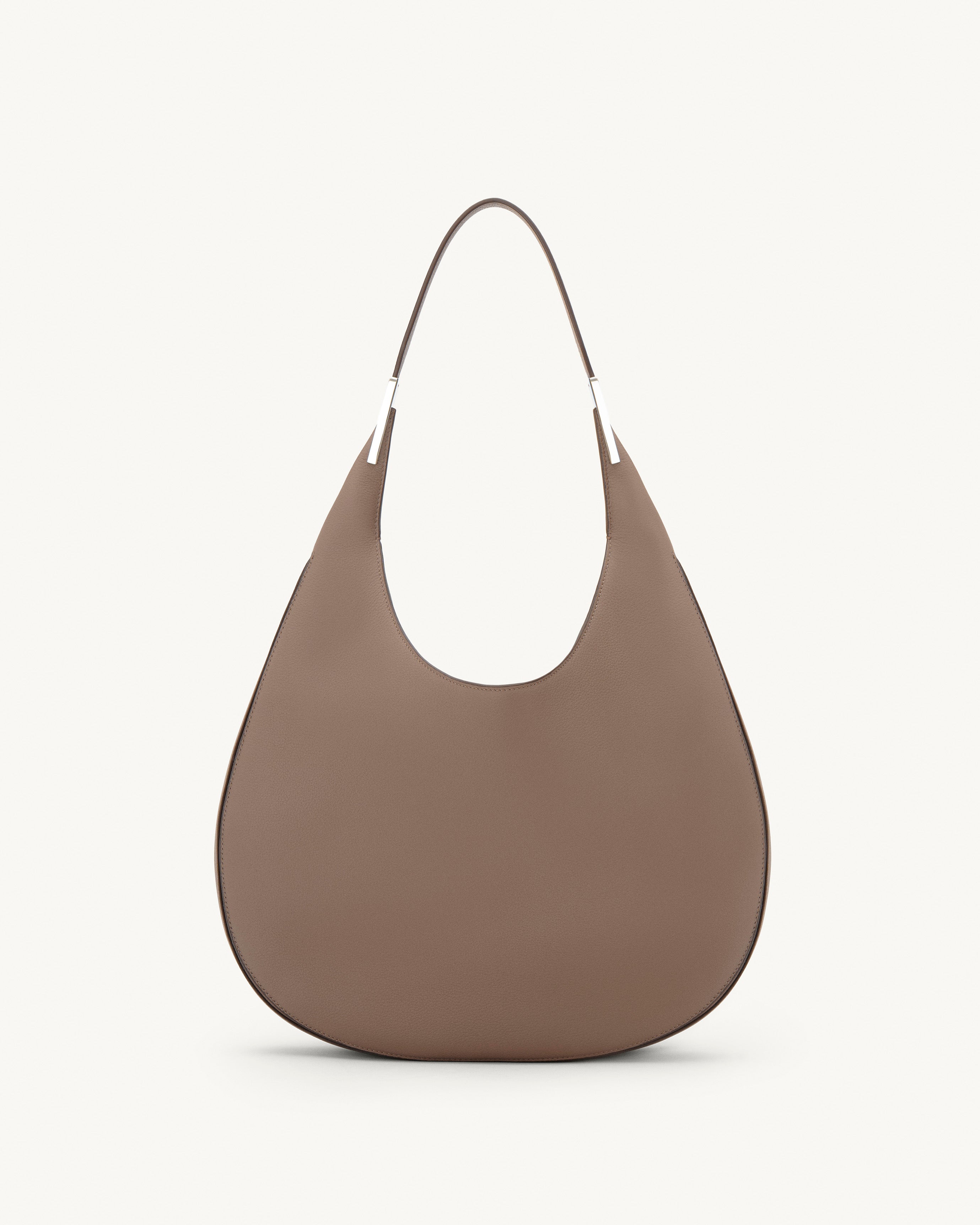 Florence Hobo in Taupe Milled Leather | Savette