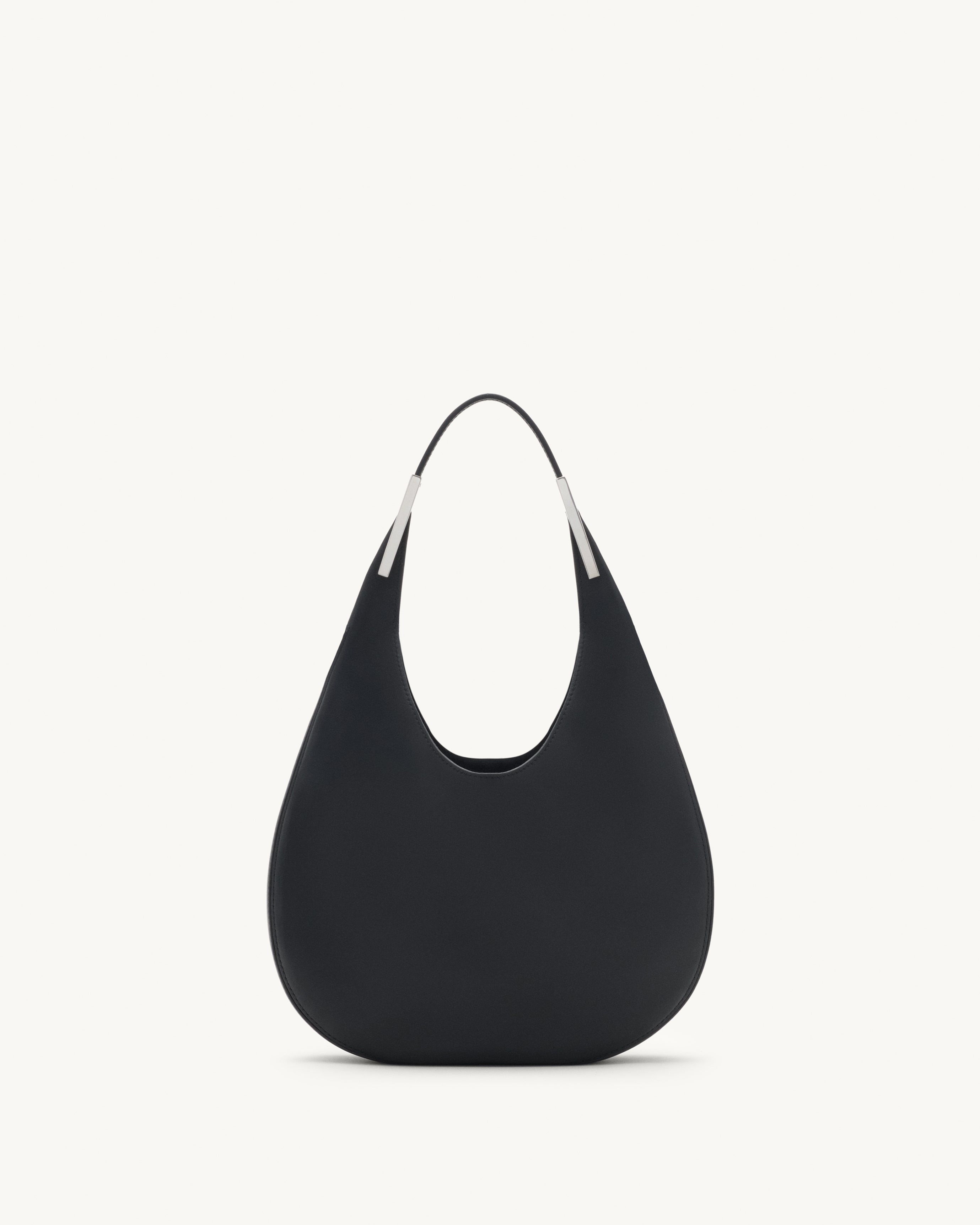 Small Florence Hobo in Black Calfskin | Savette
