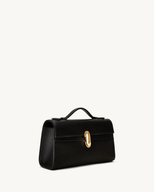 Symmetry Pochette in Black Leather