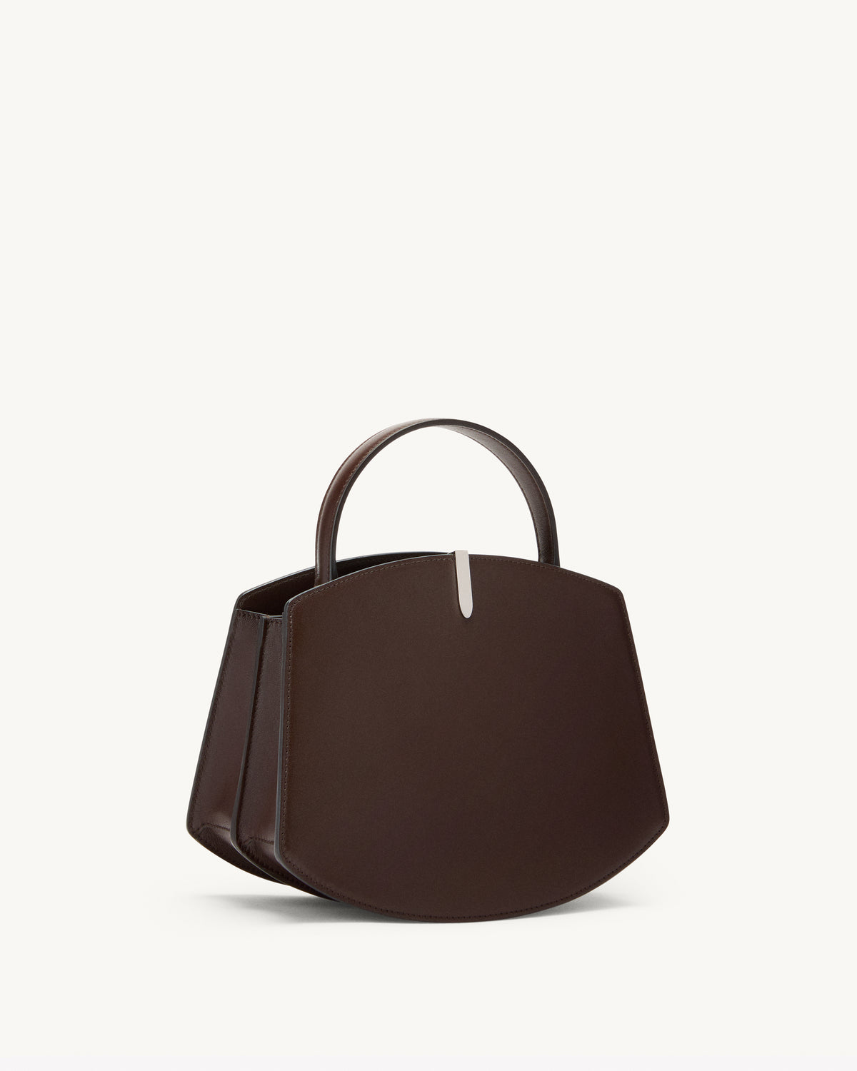 side view of the Florence 20 handbag in Coffee leather 