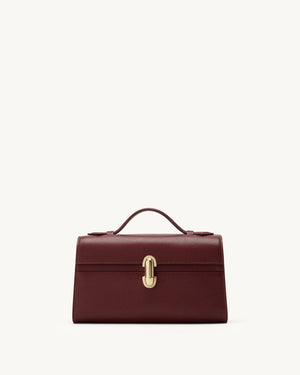 Symmetry Pochette in Wine Leather