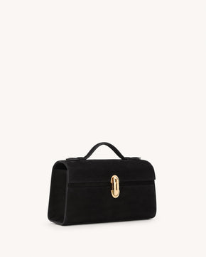 Symmetry Pochette in Black Suede