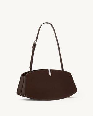 Florence Shoulder Bag in Coffee Leather