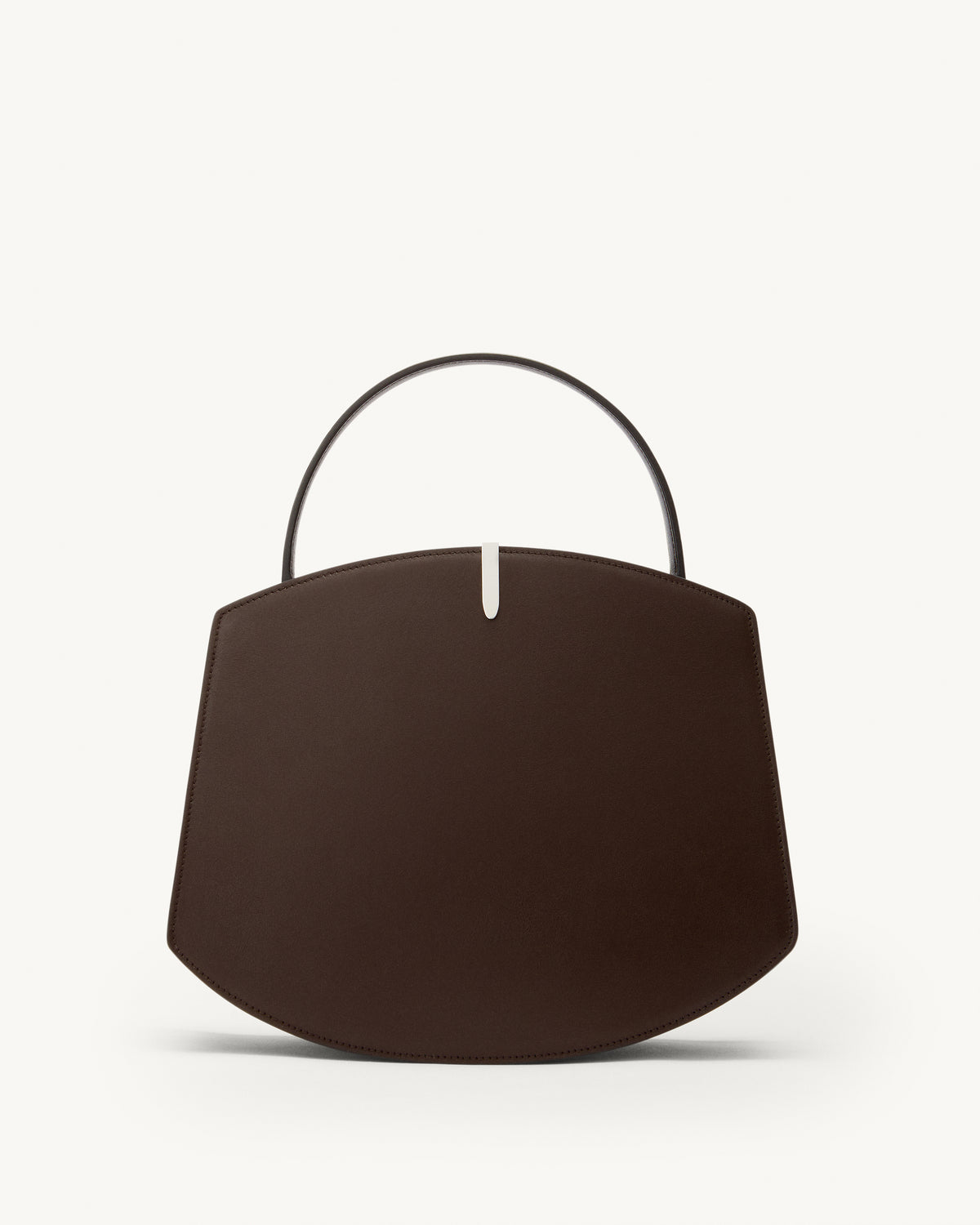 Front view of the Florence 25 handbag in Coffee leather 