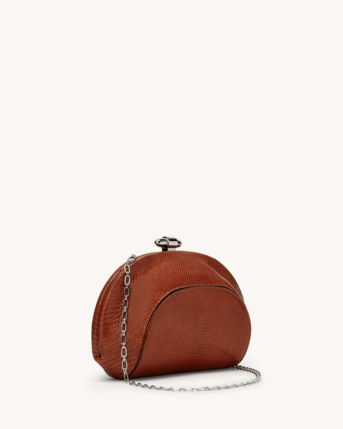 side view of the Sera Clutch in Maple lizard