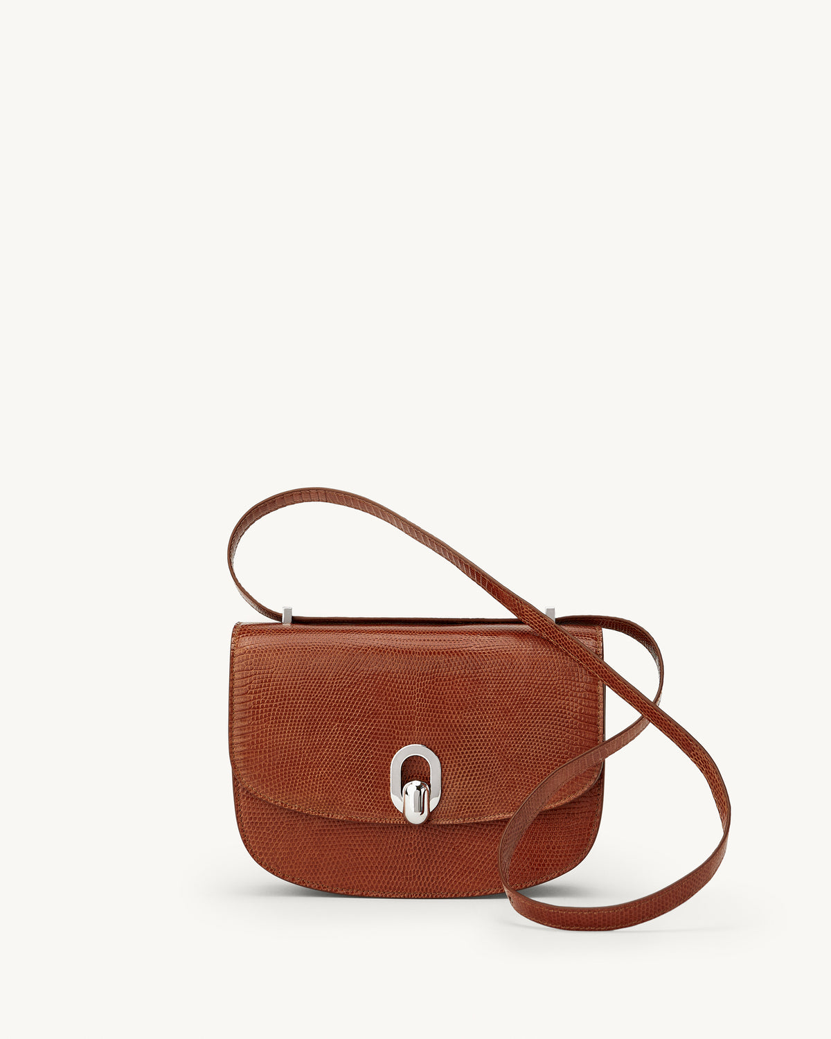 front view of the Tondo 22 handbag in Maple lizard
