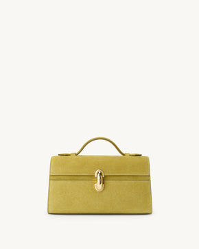 Symmetry Pochette in Chartreuse Suede