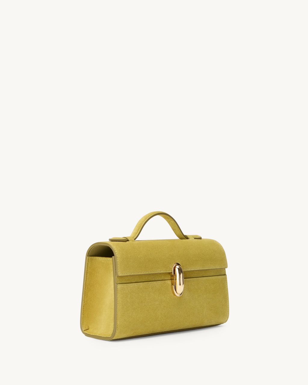 Symmetry Pochette in Chartreuse Suede