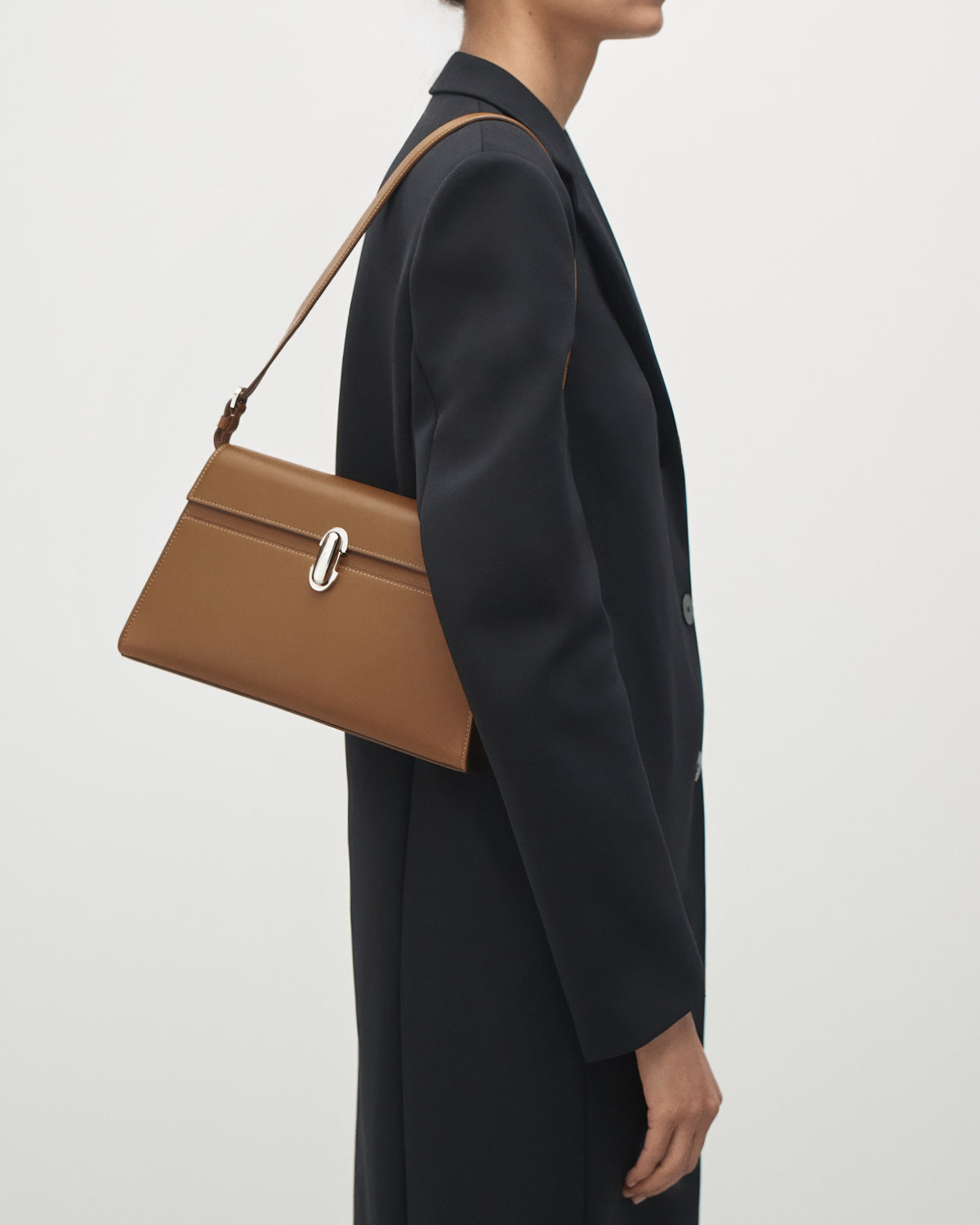 Symmetry Shoulder Bag in Smooth Leather