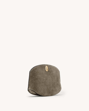 Tondo Chain Crossbody in Mink Suede