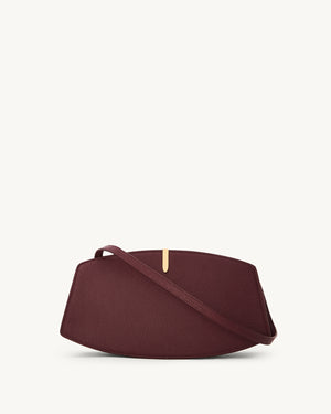 Florence Shoulder Bag in Wine Chevre