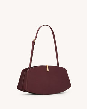 Florence Shoulder Bag in Wine Chevre