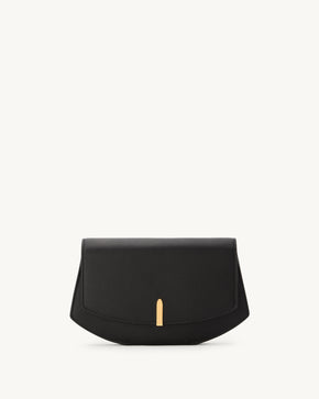 Florence Clutch in Black Leather