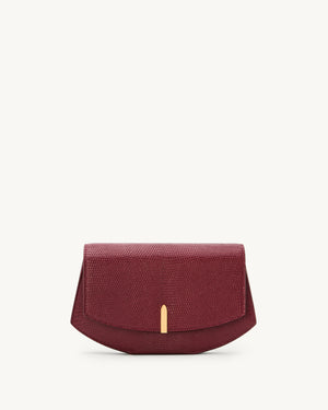 Florence Clutch in Wine Lizard