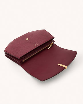 Florence Clutch in Wine Lizard