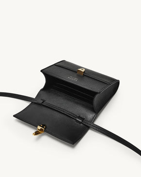 Symmetry Wallet in Black Grained Leather