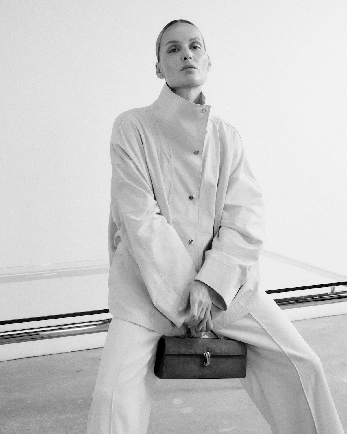 Slim Symmetry Pochette in Suede