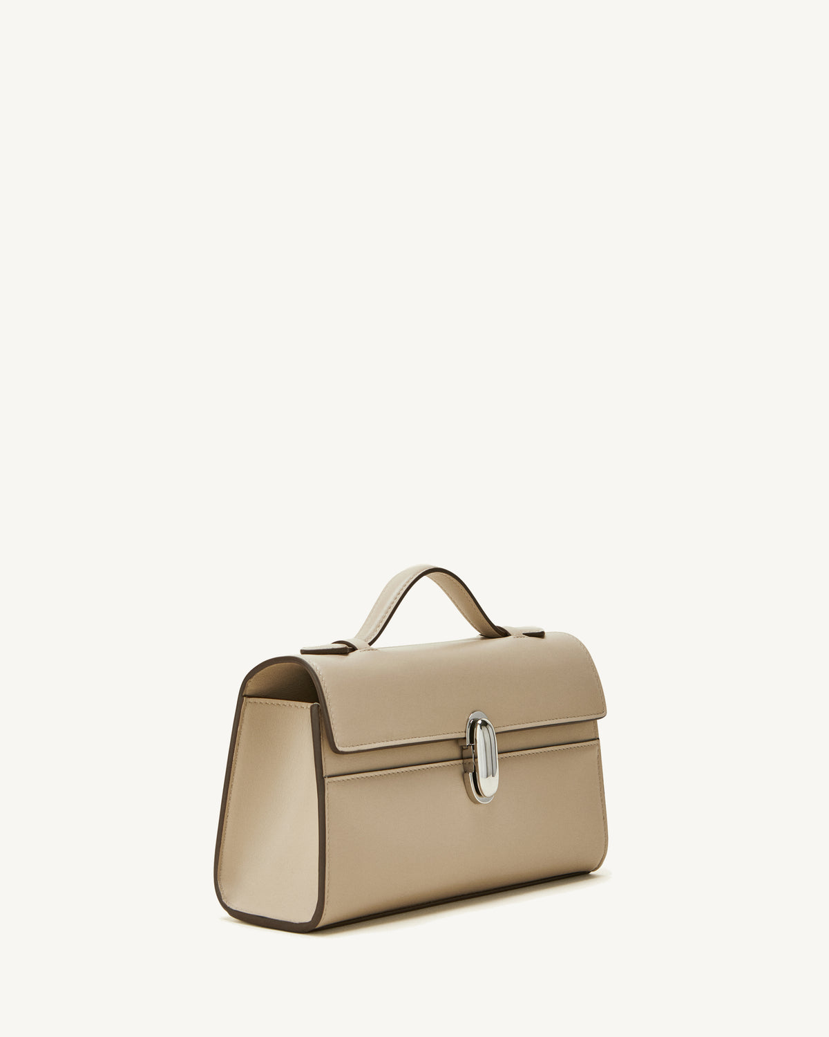 side view of the Symmetry Pochette handbag in Bone leather 
