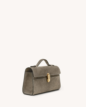 Symmetry Pochette in Mink Suede