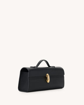 Slim Symmetry Pochette in Black Leather