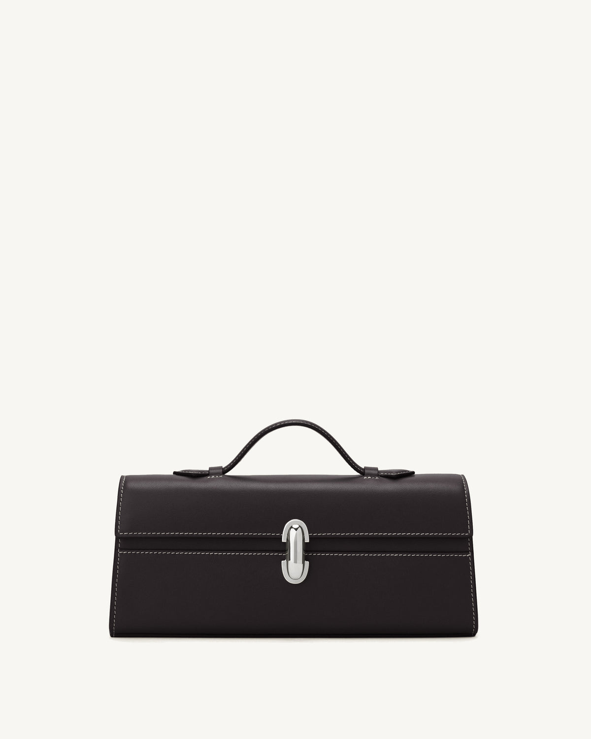 Slim Symmetry Pochette in Bone Calfskin | Savette
